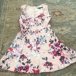 French Connection Pink Sleeveless V-Neck Mini Dress